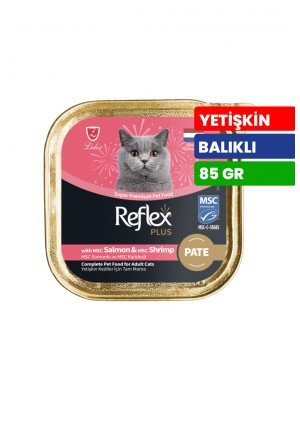 Reflex Plus 85 gr Yetişkin Kediler İçin Somonlu ve Karidesli Yaş Mama - RFK - 074