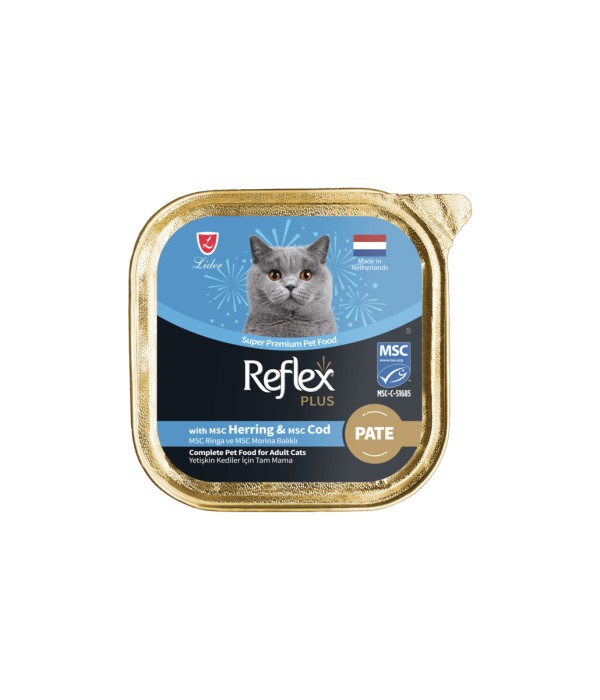 Reflex Plus 85 gr Yetişkin Kediler İçin Ringa ve Morina Balıklı Yaş Mama - RFK - 075 Reflex Plus 85 gr Yetişkin Kediler İçin Ringa ve Morina Balıklı Yaş Mama - RFK - 075