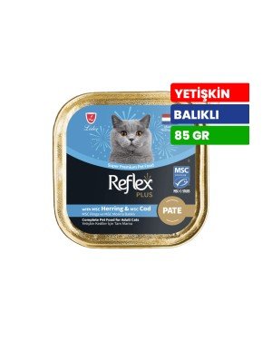Reflex Plus 85 gr Yetişkin Kediler İçin Ringa ve Morina Balıklı Yaş Mama - RFK - 075