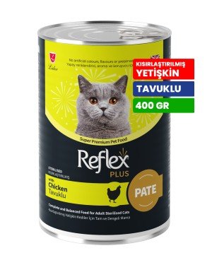 Reflex Plus Kısırlaştırılmış Yetişkin Kediler İçin 400 gr Sos İçinde Tavuklu Konserve Yaş Mama - RFK - 068 Reflex Plus Kısırlaştırılmış Yetişkin Kediler İçin 400 gr Sos İçinde Tavuklu Konserve Yaş Mama - RFK - 068