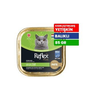 Reflex Plus 85 gr Kısırlaştırılmış Yetişkin Kediler İçin Morina Balıklı Yaş Mama - RFK - 077