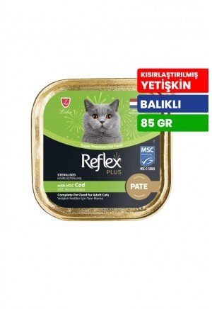 Reflex Plus 85 gr Kısırlaştırılmış Yetişkin Kediler İçin Morina Balıklı Yaş Mama - RFK - 077