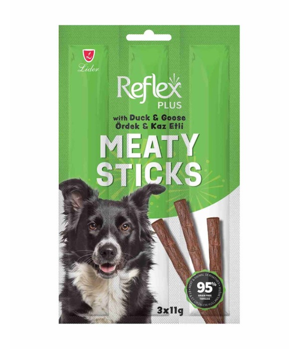 Reflex Plus Yetişkin Köpekler İçin 3 lü 11gr Ördek Kaz Etli Atıştırmalık Çubuklar Reflex Plus Yetişkin Köpekler İçin 3 lü 11gr Ördek Kaz Etli Atıştırmalık Çubuklar