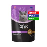 Reflex Plus 85 gr Yetişkin Kediler İçin Somon ve Ton Balıklı Soslu Yaş Mama - RFK - 79 Reflex Plus 85 gr Yetişkin Kediler İçin Somon ve Ton Balıklı Soslu Yaş Mama - RFK - 79