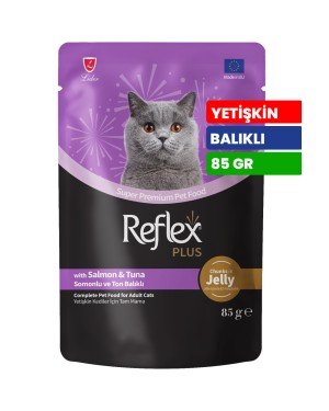 Reflex Plus 85 gr Yetişkin Kediler İçin Somon ve Ton Balıklı Soslu Yaş Mama - RFK - 79