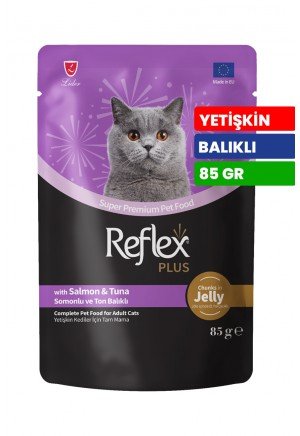 Reflex Plus 85 gr Yetişkin Kediler İçin Somon ve Ton Balıklı Soslu Yaş Mama - RFK - 79