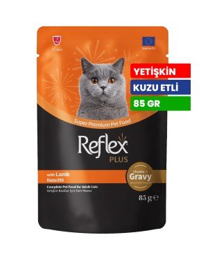 Reflex Plus 85 gr Yetişkin Kediler İçin Soslu ve Kuzu Etli Yaş Mama - RFK - 81