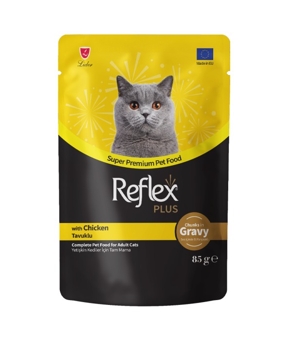 Reflex Plus 85 gr Yetişkin Kediler İçin Tavuklu ve Soslu Yaş Mama - RFK - 83 Reflex Plus 85 gr Yetişkin Kediler İçin Tavuklu ve Soslu Yaş Mama - RFK - 83