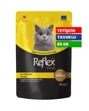 Reflex Plus 85 gr Yetişkin Kediler İçin Tavuklu ve Soslu Yaş Mama - RFK - 83