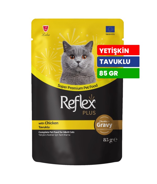 Reflex Plus 85 gr Yetişkin Kediler İçin Tavuklu ve Soslu Yaş Mama - RFK - 83 Reflex Plus 85 gr Yetişkin Kediler İçin Tavuklu ve Soslu Yaş Mama - RFK - 83