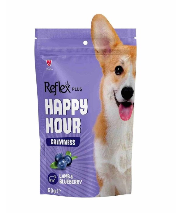 Reflex Plus Yetişkin Köpekler İçin 60gr Sakinleşmeyi Destekleyici Kuzu Etli Yaban Mersinli Ödül Maması