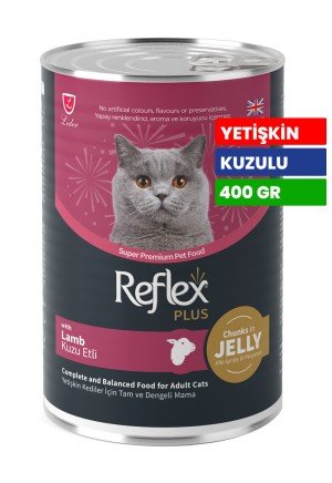 Reflex Plus 400 gr Yetişkin Kediler İçin Jöleli Kuzu Etli Konserve Yaş Mama - RFK - 090